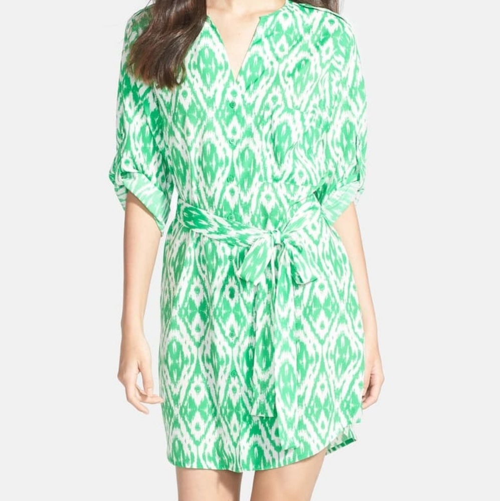 Collective Concepts Green Medium Shirt Dress